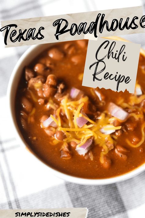 Texas Roadhouse Chili Copycat, Chili Recipe Texas Roadhouse, Texas Roadhouse Chilli, Copycat Texas Roadhouse Chili Recipe, Copycat Texas Roadhouse Chili, Texas Chili Recipe Crockpot, Texas Road House Chili Recipe, Texas Roadhouse Copycat Recipes, Chili Recipe Texas