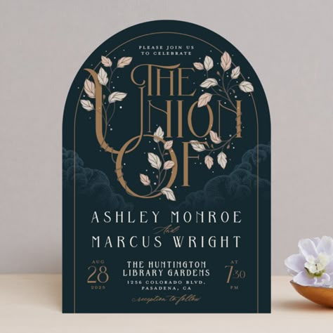 Top 22 Wedding Invitations for 2022 Weddings — The Unveiled Bride Deco Garden, Art Deco Invitations, Deco Wedding Invitations, Wedding Invitations Vintage, Art Deco Wedding Invitations, Garden Wedding Invitations, Celestial Wedding, Moody Wedding, Vintage Wedding Invitations