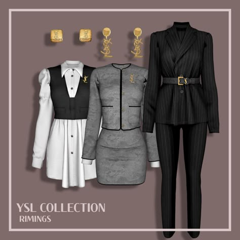 Sims 4 Cc Channel Clothes, Sims 4 Cc Pantsuit Female, Ysl Sims 4 Cc, Sims 4 Cc Lawyer Clothes, Sims 4 Cc Rimings Clothes, Digital Clothing Design, Ts4 Outfits Cc, The Sims 4 Designer Clothes, Sims 4 Lawyer Outfit