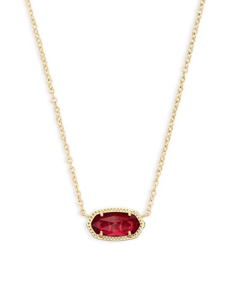 Kendra Scott Elisa Gold Pendant Necklace Red Berry Illusion NWT, comes with dust bag. Flawless. Dainty stone and delicate metallic chain provide timeless style. -Lobster claw closure. -14k Gold Plated Over Brass -0.63"L x 0.38"W stationary pendant, 15" chain with 2" extender Smoke and pet free home. Please shop my entire closet for more great finds. Questions? Ask  |  Tradesy is the leading used luxury fashion resale marketplace | 100% AUTHENTIC, OR YOUR MONEY BACK | We have a zero-tolerance pol Kendra Scott Elisa Necklace, Elisa Gold Pendant Necklace, Elisa Necklace, Elisa Pendant Necklace, Birthday Stone, Kendra Scott Elisa, Kendra Scott Necklace, Presents For Mom, Christmas 2023