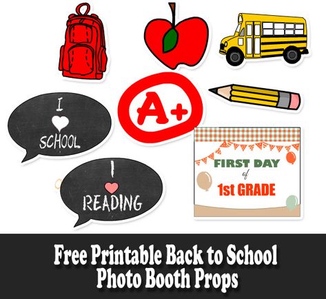 Free Printable Back to School Photo Booth Props School Photo Booth Props, Bachelorette Party Photo Booth Props, Photo Booth Props Free Printables, Photo Booth Props Free, School Photo Frames, Photo Booth Printables, Kindergarten Photos, Kindergarten Pictures, Bachelorette Party Photo