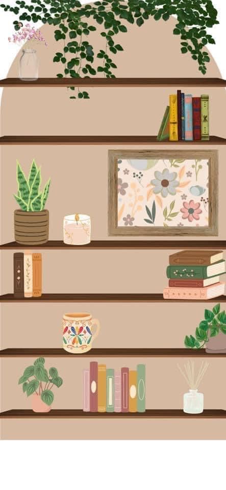 Empty Bookshelf Wallpaper Iphone, Wallpaper For Apps, Bookshelf Wallpaper Iphone, Bookshelf Wallpaper, Laptop Wallpapers, Backgrounds Phone, Backgrounds Phone Wallpapers, Plant Shelves, Laptop Wallpaper