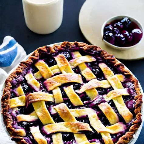 Recipe With Frozen Blueberries, Best Blueberry Pie Recipe, Plum Pie Recipe, Easy Blueberry Pie, Blueberry Pie Recipe, Homemade Blueberry Pie, Plum Pie, Pie From Scratch, Picky Palate