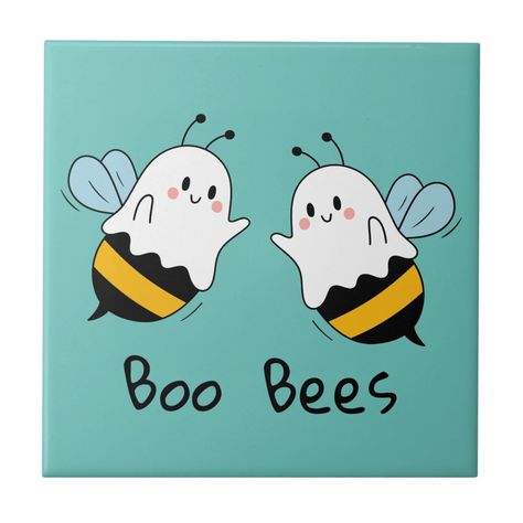 Ha ha happy Halloween. Ghost Bee Drawing, Bumble Bee Drawing Cute, Cute Bee Painting, Cute Bee Drawing, Doodle Bookmarks, Halloween Bee, Halloween Canvas Art, Bee Craft, Bee Crafts For Kids