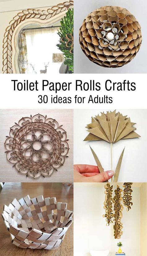 30 Toilet Paper Rolls crafts ideas for adults Toilet Paper Roll Home Decor, Diy Toilet Paper Roll Crafts Wall Decor, Paper Towel Roll Ideas, Reusing Toilet Paper Rolls, What Can You Make Out Of Toilet Rolls, Craft Ideas With Paper Towel Rolls, Repurpose Paper Towel Rolls, Repurposed Toilet Paper Rolls, Christmas Diy Toilet Rolls