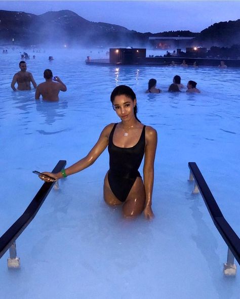 IG: bold.beautycollective🔥😍💕 #travel #travelphotography #selfcare #holiday #pool #swimwear #beauty #swimming #summer #fitness Body Noir, Step Workout, Great Women, Black Swimsuit, Hot Springs, Bathing Suit, Photo Inspiration, A Black, Summer Vibes