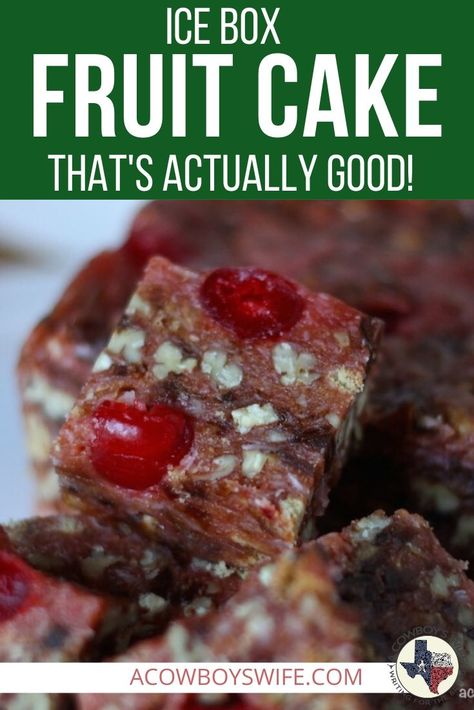 No Bake Fruitcake Recipes, Chocolate Fruit Cake Recipe, No Bake Fruit Cake Graham Crackers, Refrigerator Fruit Cake Recipe, Ice Box Fruit Cake Graham Crackers, Pecan Fruit Cake Recipe, Refrigerator Fruitcake, Ice Box Fruit Cake Recipe, Claxton Fruit Cake Recipe