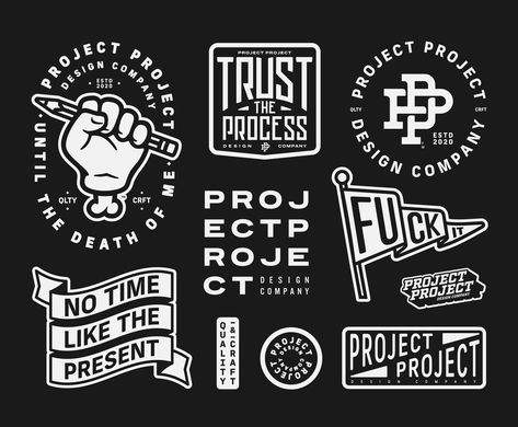 Project Project Design Company :: Behance Design Company Logo, Badges Design, Typography Shirt Design, Fashion Adobe Illustrator, Retro Logo Design, Typographic Logo Design, Logos Vintage, Vintage Logos, Logo Design Inspiration Branding