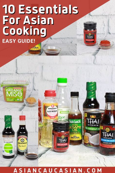 Most of these ingredients are pantry staples that you can buy and store in your pantry for quite awhile. Once you have these products on hand, the cooking part is a cinch! That’s why this little guide, 10 Essentials for Asian Cooking, will help you stock your pantry with the most-used products in Asian cooking. Asian Pantry Staples, Vegan Pantry Essentials, Asian Pantry, Chinese Food Restaurant, Asian Ingredients, Healthy Asian Recipes, Vegan Pantry, Homemade Chinese Food, Stock Your Pantry