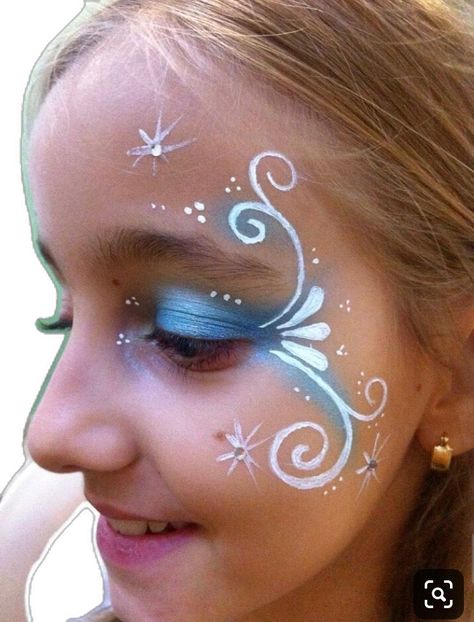 Kids Face Painting Easy, Disney Face Painting, Frozen Face Paint, Elsa Makeup, Easy Face Painting Designs, Princess Face Painting, Fairy Face Paint, Festival Face Paint, Christmas Face Painting