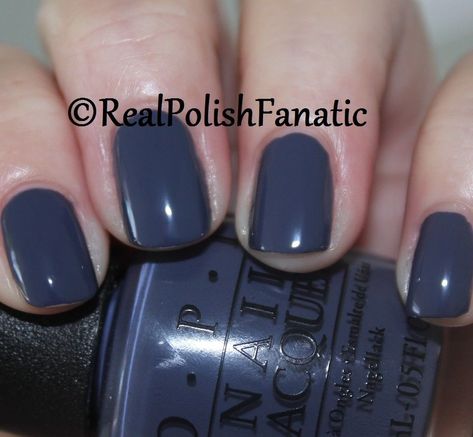 OPI Less Is Norse (2017) -  dark dusty slate blue/gray Opi Less Is Norse, Opi Blue Nail Polish, Mani Colors, Chip Nails, Opi Iceland Collection, Opi Blue, Manicure Pictures, Opi Collections, Grey Nail