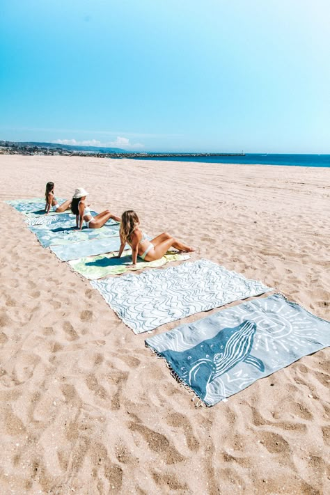 Our biggest launch of the month is here 🎉 Choose from 9 new towel designs or 3 heavyweight blankets. Available now! Sand Cloud, Boracay, Towels Design, Model Pictures, Beach Photoshoot, Beach Blanket, Beach Day, Beach Mat, Outdoor Blanket