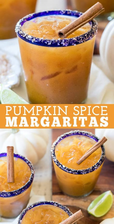 October Mixed Drinks, Pumpkin Spice Margarita Recipe, Fall Cocktails Margarita, Pumpkin Tequila Drinks, Pumpkin Margarita Recipe, Pumpkin Mixed Drinks, Wine In Pumpkin, Pumpkin Puree Cocktails, Pumpkin Liquor Drinks