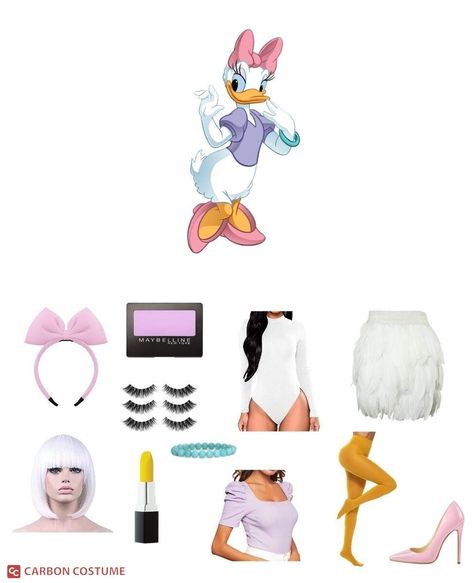 Donald Duck Costume Women, Donald And Daisy Costume, Daisy And Donald Duck, Minnie Mouse And Daisy Duck Costumes Diy, Daisy Costume Disney, Diy Daisy Duck Costume For Women, Adult Daisy Duck Costume, Donald And Daisy Duck Costumes, Daisy Duck Costume Diy