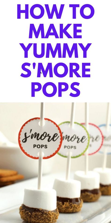 HOW TO MAKE A S'MORE POP - HERE IS HOW TO MAKE THESE FUN S'MORE POPS AT HOME. Easy Desserts For Kids, Smores Pops, Kid Friendly Dessert, Fall Apple Recipes, Treats To Make, Kid Desserts, Kids Treat, Kids At Home, Healthy Breakfast Smoothies