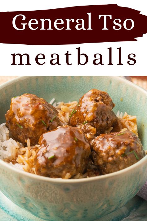 This recipe for General Tso Meatballs combines the simplicity and ease of tasty, tender meatballs with a sweet, a bit spicy and savory homemade sauce.

You will love this Chinese-inspired recipe is a quick dinner, and comes together in about 30 minutes, is perfect for the whole family. The best part of this dish is a rich sauce which you can customize to your preferences. You can meal prep this recipe by making the meatballs ahead of time and freeze them so they will be ready to go when you are. General Tso Meatballs, Meatball Sauce Recipes, Chinese Meatballs, Meatballs Sauce Recipe, General Tso Sauce, Tender Meatballs, Meatball Sauce, Jalapeno Chicken, General Tso