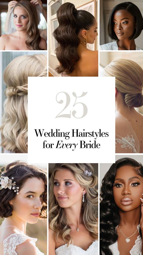 Top Bridal Hairstyles: From Classic to Modern Wedding Hairstyles With Pearl Headband, Bridal Hairstyles Elegant, Medium Hair Bridal Hairstyles, Straight Hair Bride, Modern Bride Hairstyles, Simple Bride Hairstyles, Relaxed Wedding Hair, Best Bridal Hairstyles, Bridal Hairstyle Ideas