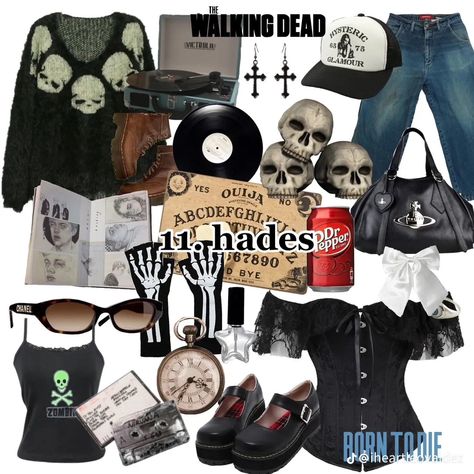 Cabin 13 Hades Outfits, Hades Aesthetic Outfit, Hades Inspired Outfit, Cabin 13 Hades, Cabin Clothes, Hellenic Polytheism, Hades Aesthetic, 7th Grade Outfits, Cabin Outfit