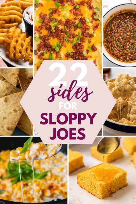 Sides To Go With Sloppy Joes, Sloppy Joe Side Dishes, Side Dishes For Sloppy Joes, Sides For Sloppy Joes, Sloppy Joe Sides, Side Dishes For Burgers, Healthy Macaroni Salad, Cookout Dishes, Roasted Potato Salad