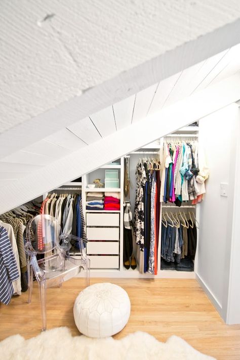 Narnia Closet, Loft Wardrobe, Closet Makeovers, Ikea Closet Hack, Small Closet Storage, Closet Under Stairs, Ikea Closet Organizer, January Challenge, Closet Organization Ideas