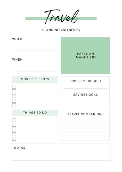 Plan Your Trip With Our Free Printable Bucket List Template Travel Planner Template Free Printable, Free Vacation Planner Printable, Trip Planner Template Free Printables, Free Printable Bucket List, Blank Summer Bucket List Free Printable, Trip Planner Template, Bucket List Template, Printable Bucket List, Perfect Bucket List