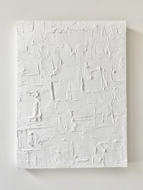 Minimalist Canvas Art, Design Art Nouveau, Canvas For Beginners, Plaster Wall Art, White Wall Decor, Soyut Sanat Tabloları, Easy Canvas Painting, Textured Canvas Art, Plaster Art