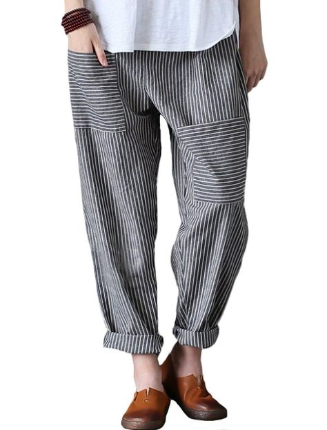 Loose cotton pants