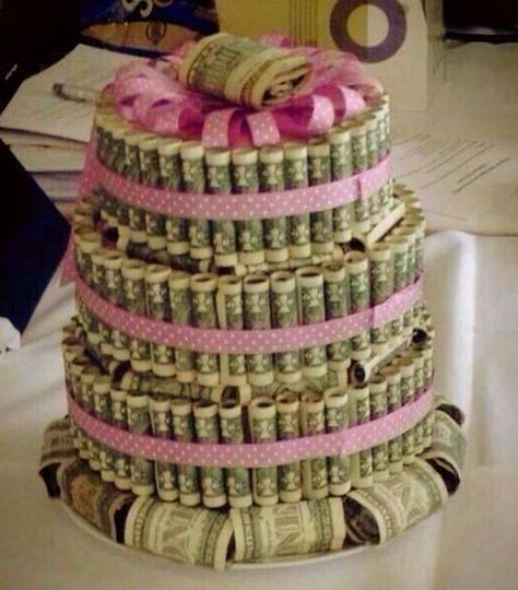 Money Tower My Birthday Is, Money Cake, Graduation Money, Money Gifts, Grad Gifts, Money Gift, Birthday Gift Ideas, My Birthday, Birthday Cakes