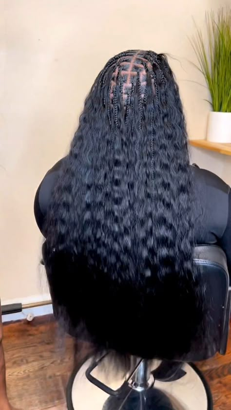 Black Goddess Braids, Back To School Baddie, Bora Braids, Braids Human Hair, Braid Weave, School Baddie, Box Braid Hairstyles, Mermaid Braid, Black Ponytail Hairstyles