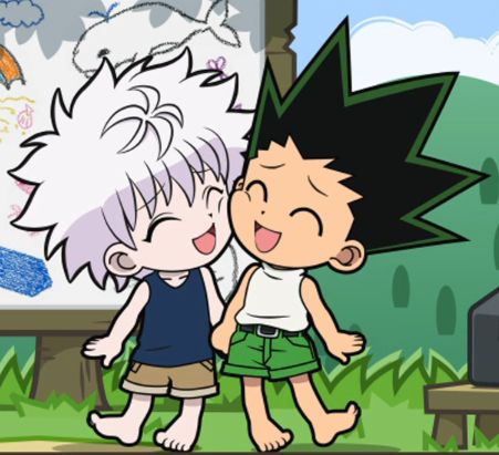 Killua and Gon ^_^        ~Hunter X Hunter Killua And Gon Wallpapers Cute, Chibi Gon And Killua, Hunterxhunter Gon And Killua, Gon Cute, Hunter X Hunter Gon And Killua, Hxh Gon And Killua, Hunter X Hunter Gon X Killua, Killua And Gon Wallpapers, Gon Hunter X Hunter