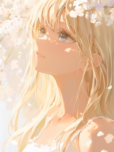 Blonde Hair And Blue Eyes Anime, Blonde Anime Girlies, Blonde Hair Blue Eyes Anime, Blonde Anime Woman, Blonde Hair Anime, Blonde Anime, Japon Illustration, 캐릭터 드로잉, Hello Kitty Iphone Wallpaper