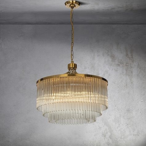 CraftHome Mid-century Modern 8-Lights Tier Glam Round Glass Fringe Chandelier in Antique Brass - D24''undefined H21'' - On Sale - Bed Bath & Beyond - 40110999 Speakeasy Decor, Fringe Chandelier, Geometric Invitations, Bathroom Chandelier, Property Design, Round Chandelier, Lighting Store, Ceiling Lighting, Lighting Ideas