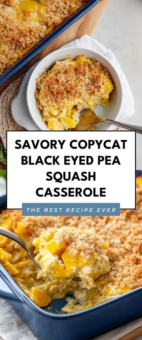 Image for Savory Copycat Black Eyed Pea Squash Casserole Black Eye Pea, Mashed Squash, Squash Casserole Recipes, Black Eyed Pea, Baked Squash, Squash Casserole, Comfort Dishes, Best Food Ever, Black Eyed