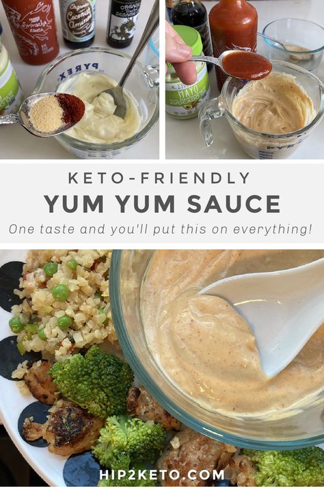 Whether it's for dipping or drizzling, our keto Yum Yum sauce will find its way into all your favorite low carb dishes. Check out the recipe! #keto #ketorecipes #yumyumsauce #ketocondiments #ketosauce #ketosauce #ketoyumyumsauce #lowcarbsauce #lowcarbrecipes Low Carb Dipping Sauce, Keto Yum Yum Sauce, Keto Chinese Food, Low Carb Dressing, Butter Cream Sauce, Dipping Sauces For Chicken, Low Carb Sauces, Keto Sauces, Yum Yum Sauce