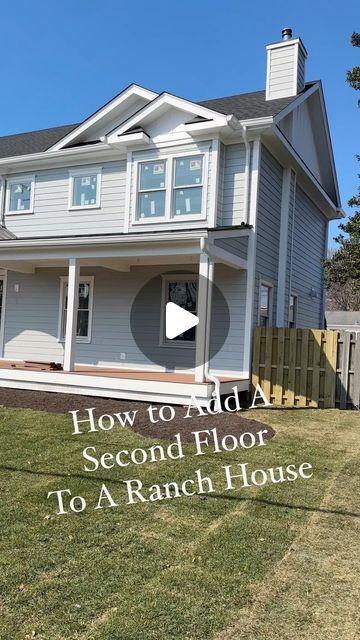 79K views · 3K likes | Paul D Rugarber on Instagram: "How to add a second floor to a home? Gut it, alter walls as needed, add a new floor structure and built up! 
Build by Frametech @billyisland4 
Coffee supplied by @divitreecoffee 
Siding by @jameshardie 
Windows @andersen_windows 

#addition #ranch #alterations #finished #siding" Add A Second Floor To A Ranch House, Adding Second Floor To Ranch House, Add Second Story To Ranch, Ranch Style Home Additions Second Story, Adding On To A Ranch Style House Second Story Addition, Andersen Windows, Coffee Supplies, Second Floor, Siding