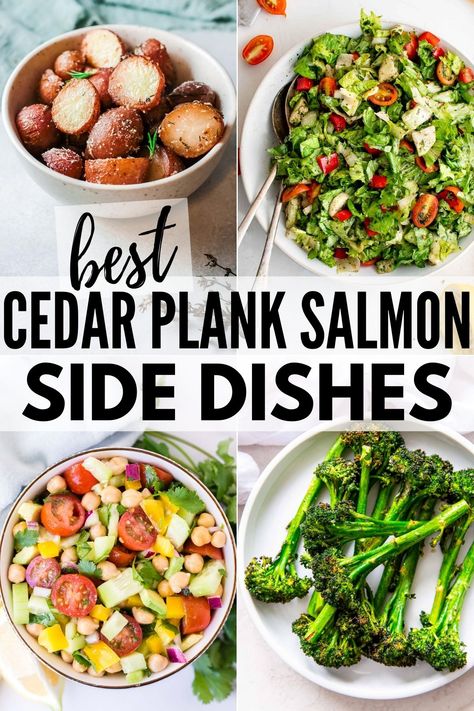 What to serve with Cedar Plank Salmon? These 23 side dish recipes will make the perfect summer meal without a lot of effort. Smoked Salmon Side Dishes, Grilled Salmon Side Dishes, Bbq Salmon Side Dishes, Side Dishes With Salmon, Grilled Salmon Sides Dishes, Rice Side Dish Recipes For Salmon, Sides For Salmon, Salmon Plank Grilling, Salmon Cedar Plank Recipes