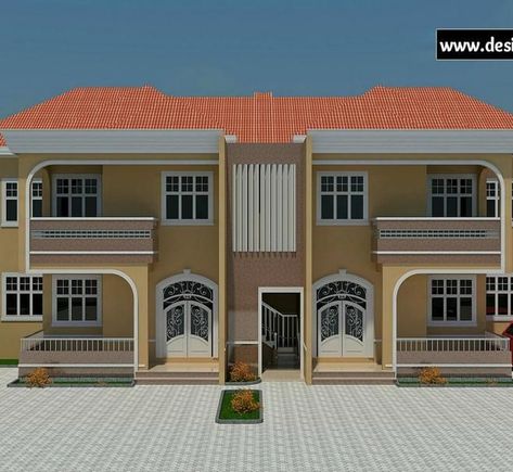 Small Apartment Complex Plans, Small Apartment Complex, Small Apartment Building Design, 10 Bedroom House, Single Storey House, Studio Apartment Floor Plans, Single Floor House Design, Small Apartment Building, Duplex Design