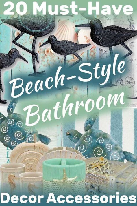 Seaside Bathroom, Tranquil Bathroom, Beach Style Bathroom, Beachy Bathroom, Fun Towels, Beach House Bathroom, Bathroom Decals, Nautical Bathroom Decor, Beach Theme Bathroom