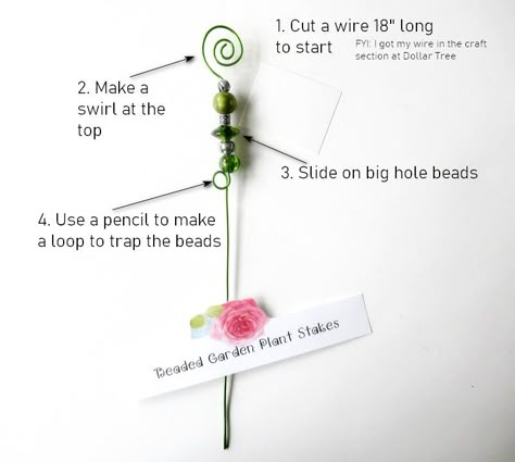 Beaded Garden Plant Stakes Tutorial – WhimziVille