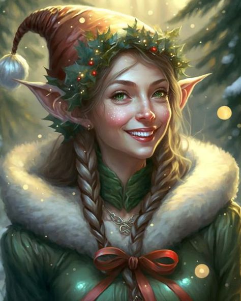 Rowan on Instagram: "A happy Christmas elf for @nickocreates.ai 's #themecember2022 and @ai_art_community 'a #aiartdailytheme . #elf #christmaself #christmastime #yuletide #yuletideseason #aiarts #aiartdaily #aiartcommunity #aiartwork #aiartists #advent #aiartgenerator #aiartgallery #aiartist #aiartlove #aiart #aiartworks #aiartcomm #adventtime #aiartistsoninstagram #midjourney #midjourneyv4" Winter Fairy Costume, Elf Characters, Elves Fantasy, Elf Art, Christmas Artwork, Creature Artwork, Winter Fairy, Elf Costume, Santa's Elves