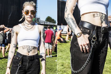 The fashion looks we loved at Riot Fest 2018 Chicago Summer, Summer Music Festivals, Fest Outfits, Fishnet Top, Outfit Png, Summer Music, Alt Fashion, Festival Looks, Music Festivals