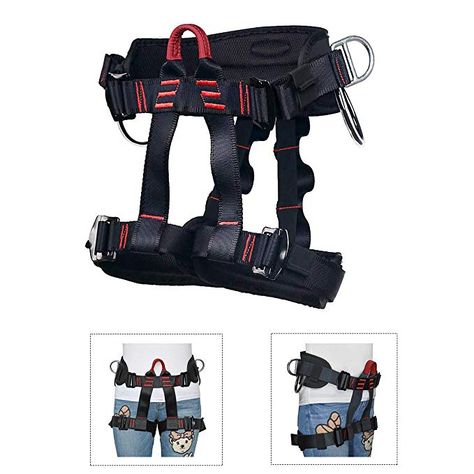 Amazon.com : HeeJo Thicken Climbing Harness, Protect Waist Safety Harness, Wider Half Body Harness for Rock Climbing Tree Climbing Fire Rescue Expanding Training Rappelling Mountaineering : Sports & Outdoors Climbing Tree, Climbing Harness, Harness Belt, Tree Climbing, Indoor Climbing, Outdoor Trees, Safety Harness, Climbing Gear, Ice Climbing