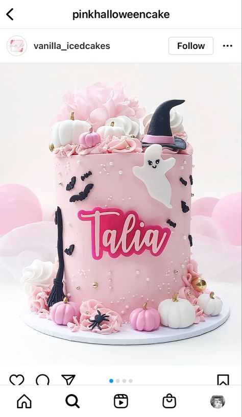 Two Spooky 2nd Birthday Cake, Happy Booday Cake, Three Spirit Birthday Halloween, 1st Boo Day Cake, Pink And Black Halloween Cake, 2 Spooky Birthday Cake, Spooky First Birthday Cake, Boo Shes Two Birthday, A Boo Is Almost Due Cake