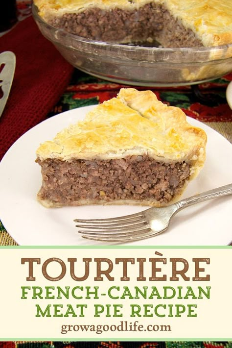 Homemade Meat Pies Recipes, Tortiere Recipe, French Canadian Meat Pie Recipe, Canadian Meat Pie Recipe, Canadian Meat Pie, French Meat Pie, French Meat, Canadian Christmas, Meat Pie Recipe