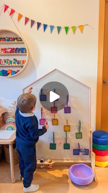 Windy | Play Based | Wooden Toys 🌈💫 on Instagram: "Magnetic board X Connetix tiles mashup!! Well this was just destined to happen! These two play resources are pretty amazing when combined! 🤩 And my kids really seemed to approve 😁❤️❤️ Magnetic board and tiles kindly gifted by brands @ludeworld @connetix_tiles 🫶🏽" Magnetic Wall Playroom, Magnetic Wall For Kids, Magnetic Wall Ideas, Magnetic Board For Kids, Magnet Board Kids, Connetix Tiles, Magnet Tiles, Diy Magnets, Magnetic Toys