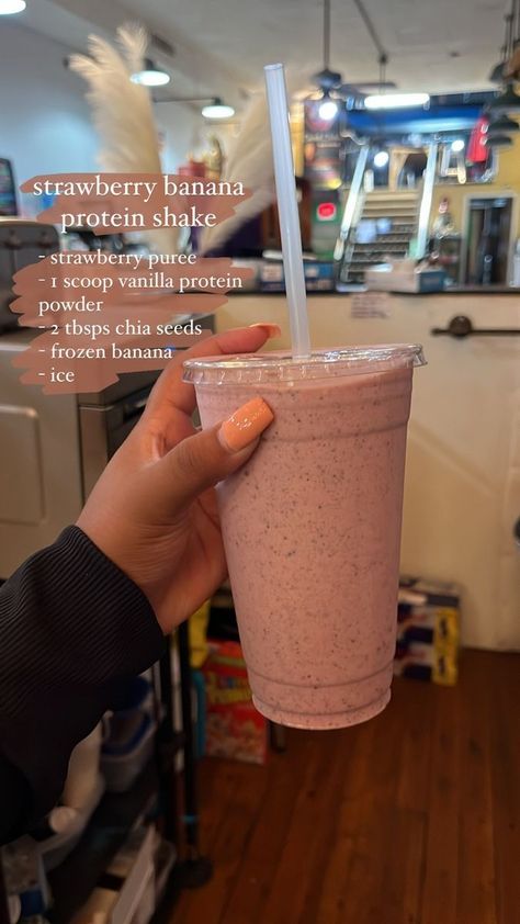 Protein Drink Recipes, Protein Milkshake, Protein Shake Smoothie, Easy Healthy Smoothies, Smoothie Recipes Healthy Breakfast, Protein Smoothie Recipes, Smoothie Drink Recipes, Refreshing Drinks Recipes, Easy Healthy Meal Prep