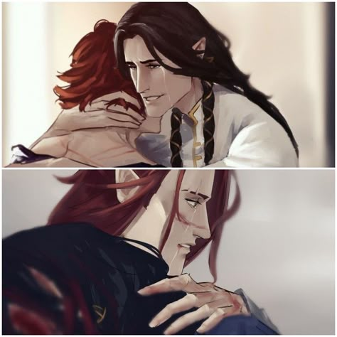 Maglor And Maedhros, Fingon Art, Maedhros X Fingon, Maedhros Aesthetic, Fingon Maedhros, Maedhros Fanart, Maedhros And Fingon, King On Throne, Tolkien Elves