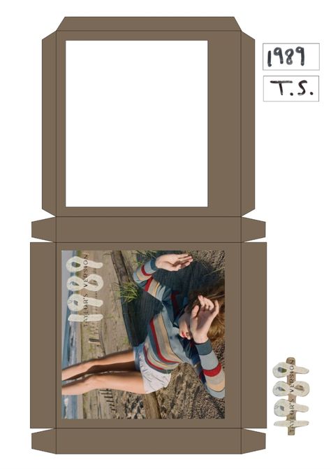 Taylor Swift 1989 Taylor Swift 1989 Polaroid Template, 1989 Taylors Version Polaroid, Printable Cds Taylor Swift, Taylor Swift Box Template, 3d Polaroid Template, Taylor Swift 3d Polaroid Template, Taylor Swift 3d Paper Craft, Taylor Swift Box Craft Template, Taylor Swift Paper Doll Template