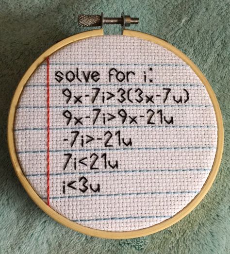 Math Embroidery, Science Embroidery, Textile Art Projects, Snitches Get Stitches, Just Cross Stitch, Embroidery Gifts, Pixel Pattern, Sewing Stitches, Embroidery On Clothes