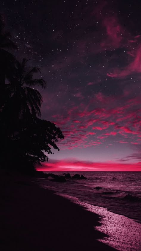 Dark Pink Wallpaper, Beautiful Sky Pictures, Sunset Iphone Wallpaper, Lyrics Background, Pretty Wallpapers Tumblr, Pretty Phone Wallpaper, Scenery Pictures, Night Scenery, Pretty Landscapes